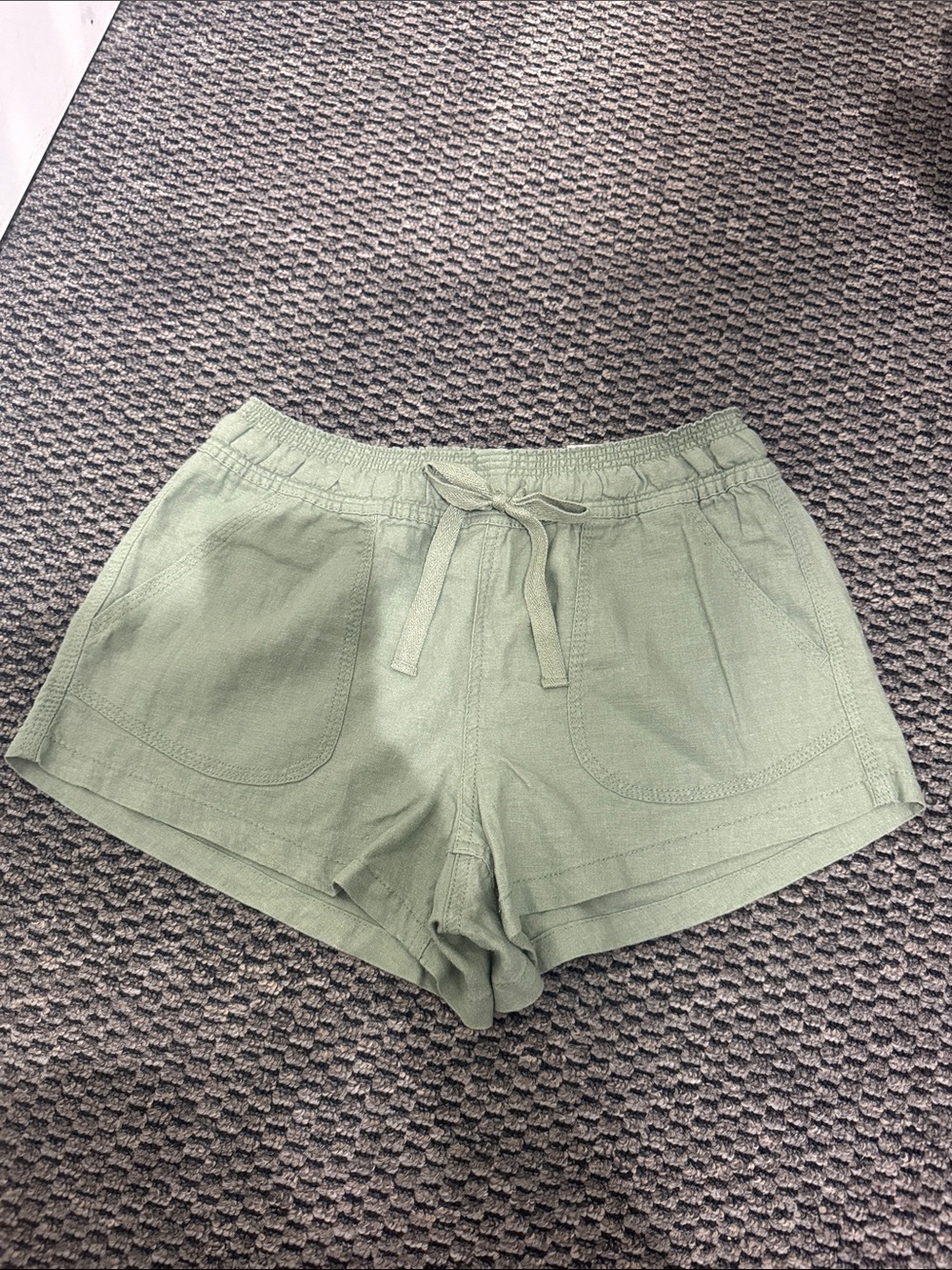 SO Light Olive Drawstring Athletic Shorts